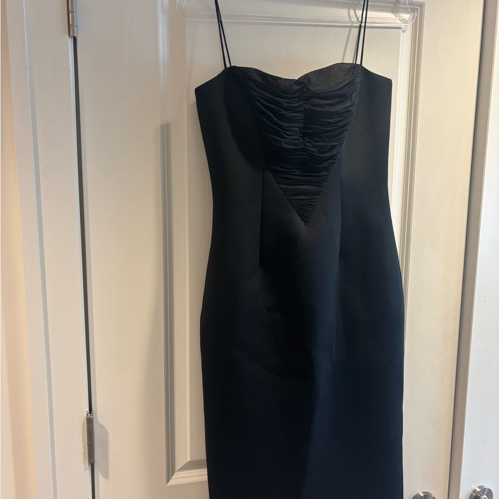 JS COLLECTIONS black midi mid length dress